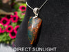 Authentic Blue Amber Dominican Pendant on 925 Sterling Silver
