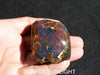 Blue Amber Dominican cabochon one side polished