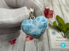 Larimar Heart shape Pendant, 925 Sterling Silver