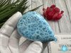 Larimar Cabochon, Large Larimar Teardrop specimen, Top quality AAAA