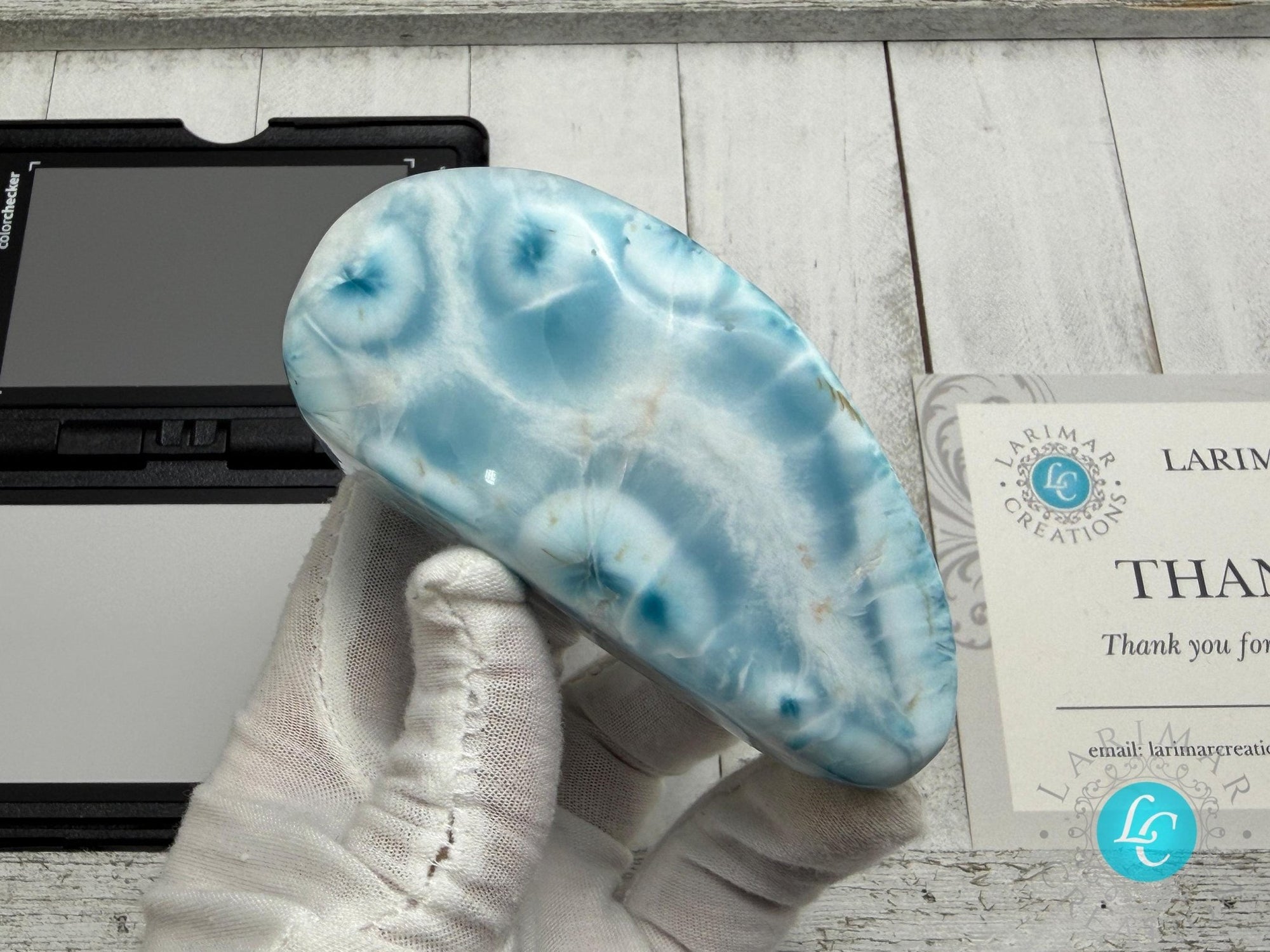 AAA Larimar Cabochon | Polished Dominican Stone - Larimar Creations