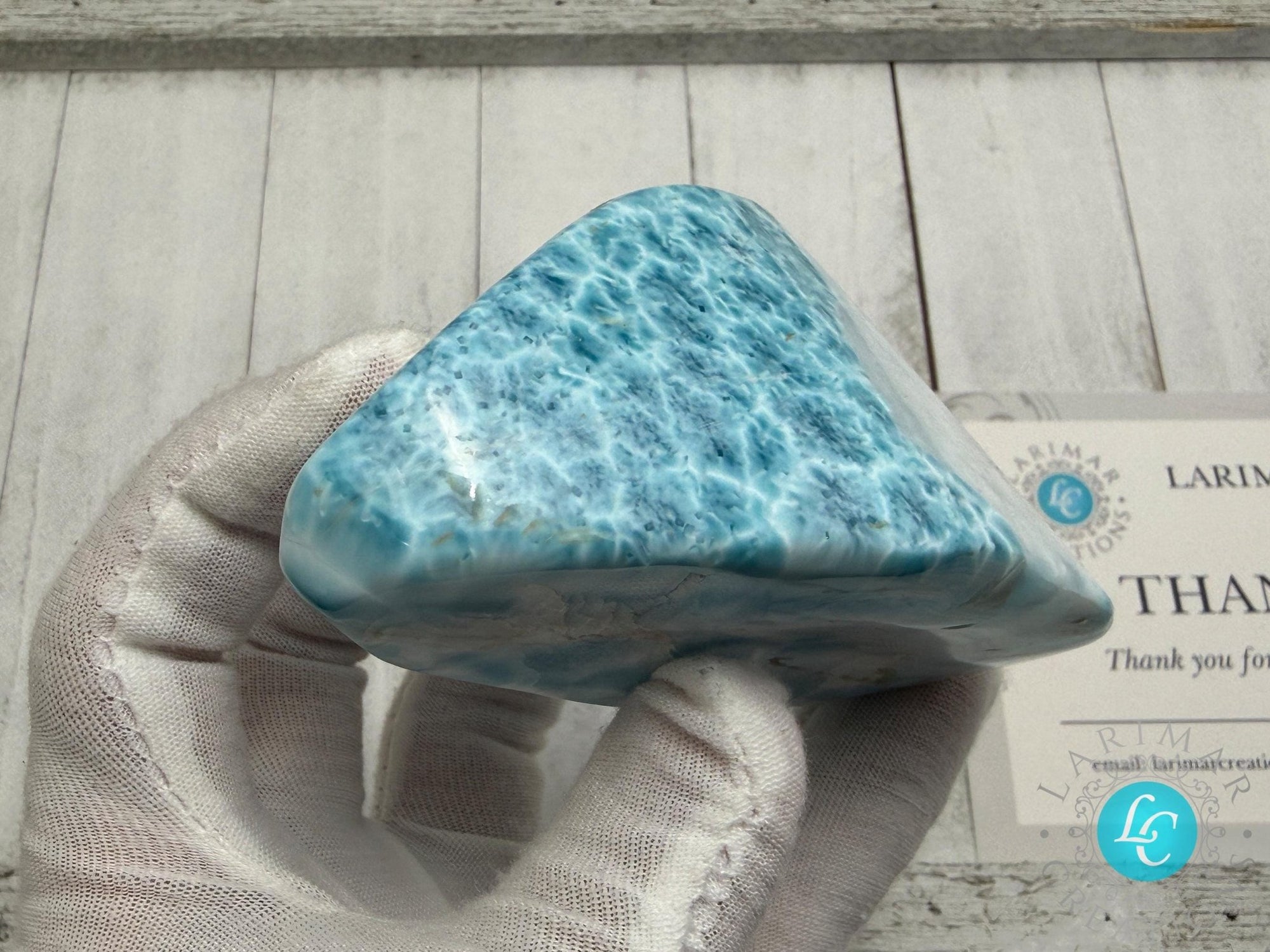 AAA Larimar Cabochon | Polished Dominican Stone - Larimar Creations