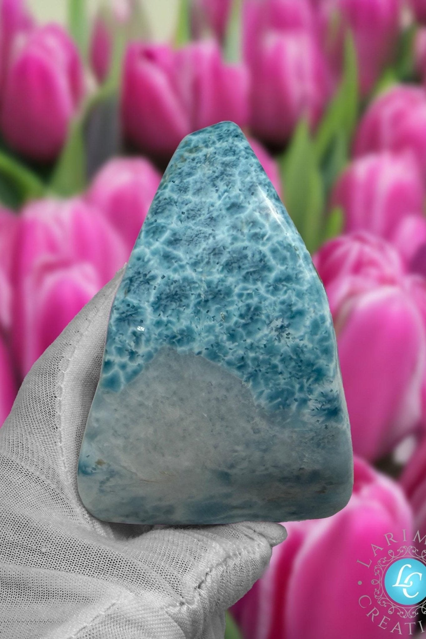 AAA Larimar Cabochon — Polished Blue Dominican Stone - Larimar