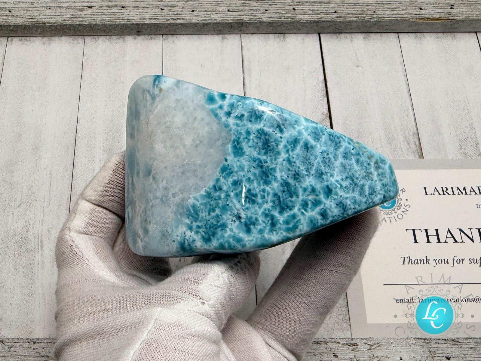 AAA Larimar Cabochon | Polished Dominican Stone - Larimar Creations