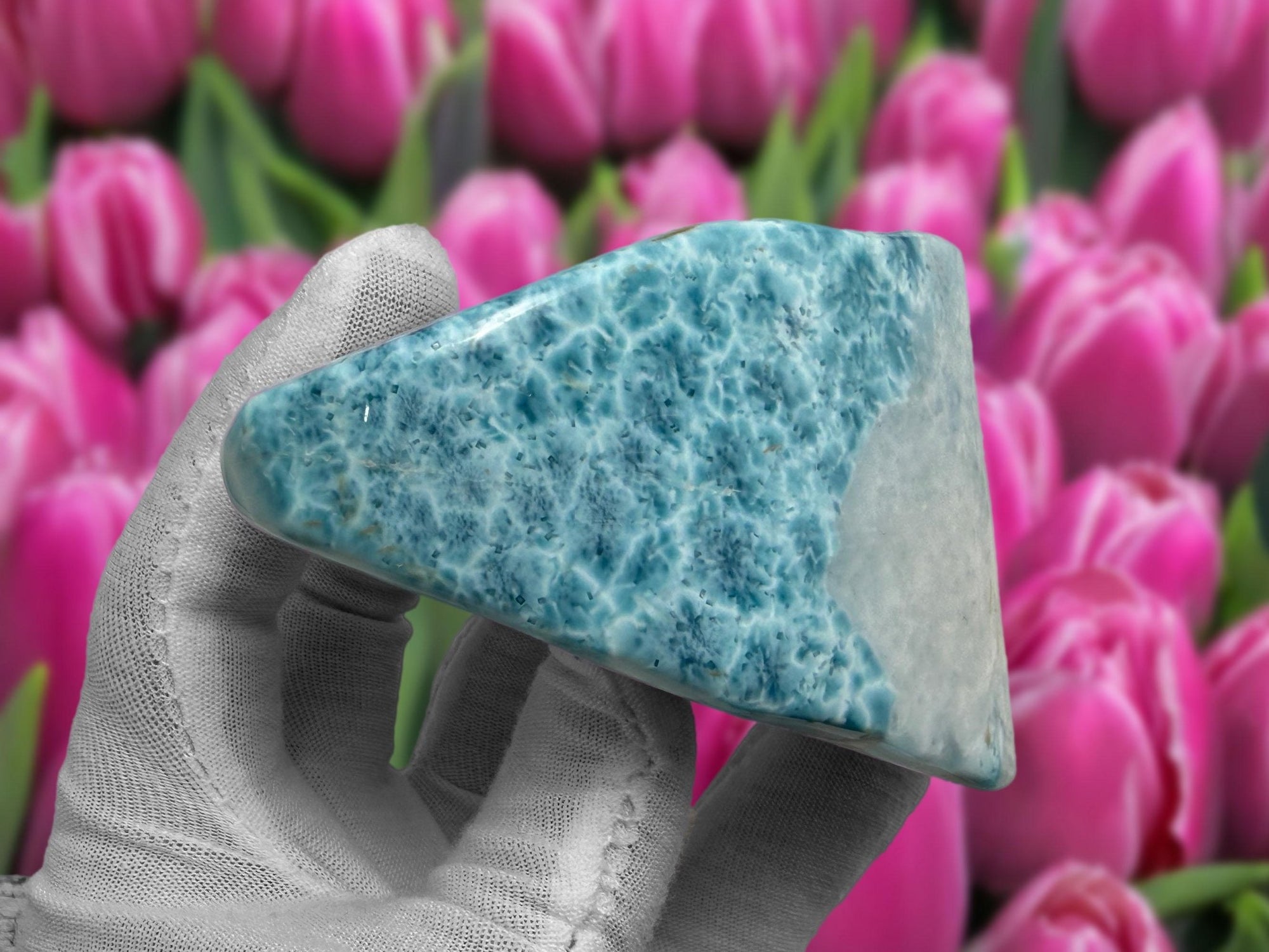 AAA Larimar Cabochon | Polished Dominican Stone - Larimar Creations