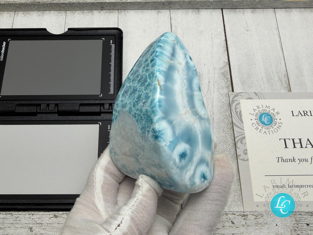 AAA Larimar Cabochon | Polished Dominican Stone - Larimar Creations