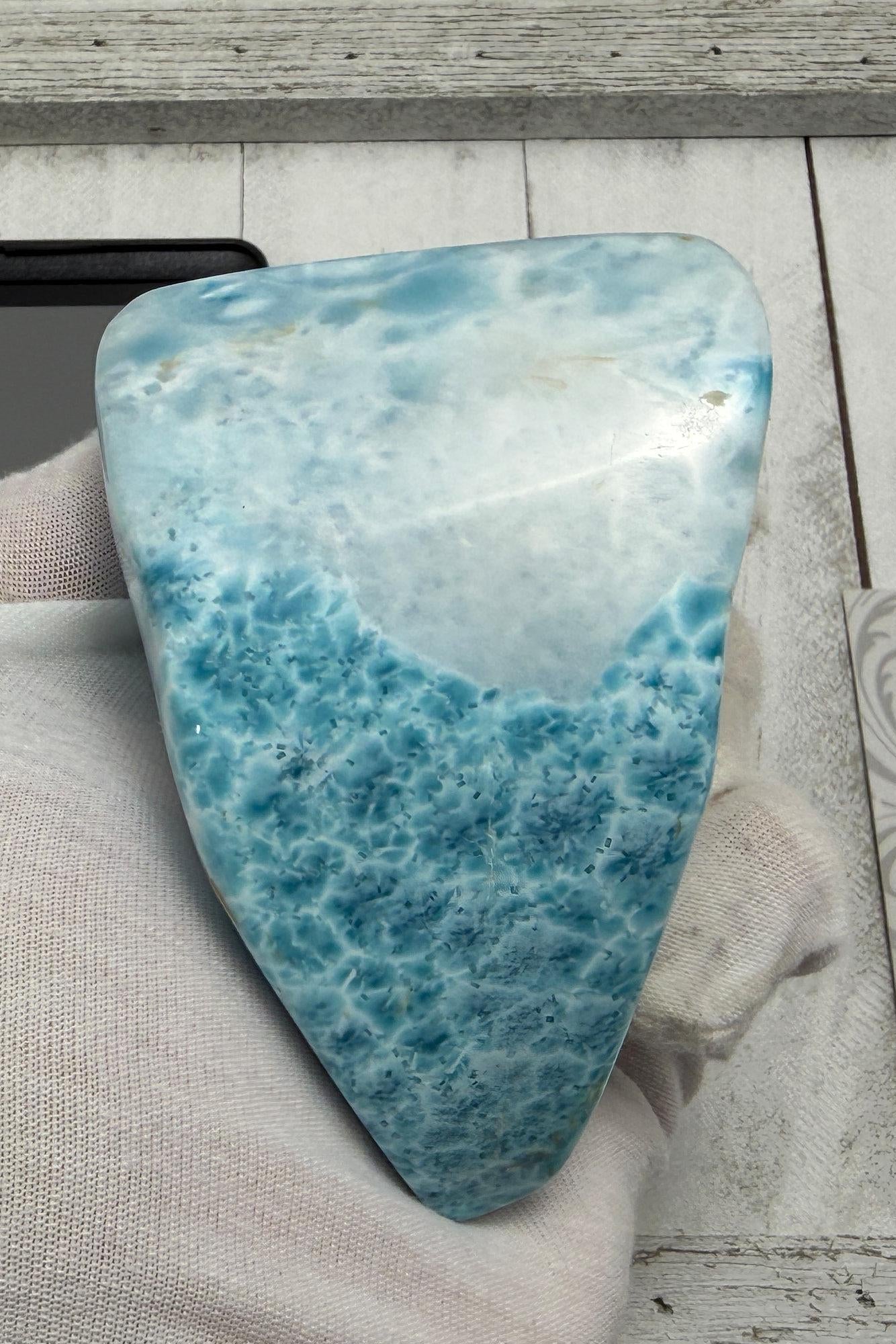 AAA Larimar Cabochon | Polished Dominican Stone - Larimar Creations