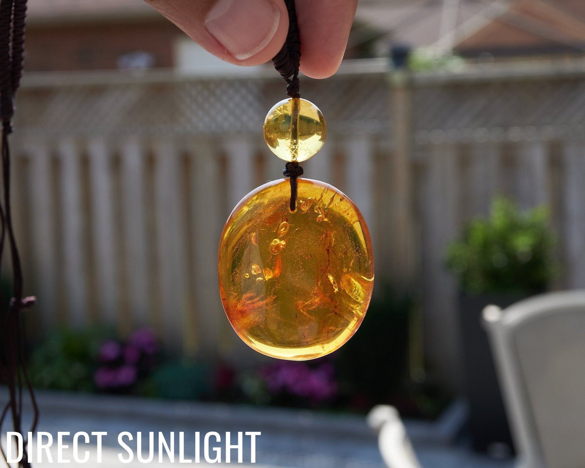 Amber Dominican Green Necklace round shape adjustable choker - Larimar Creations