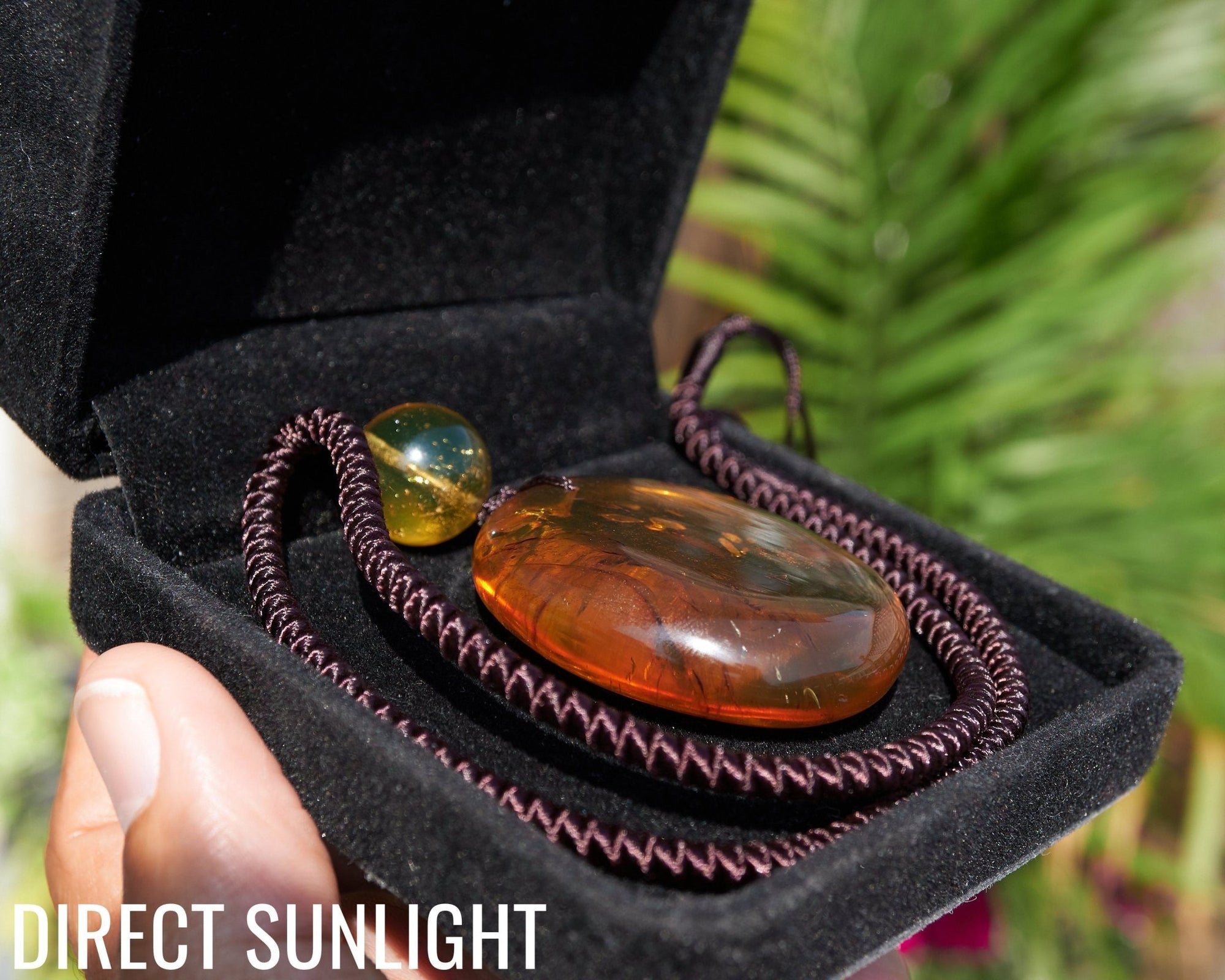 Amber Dominican Green Necklace round shape adjustable choker - Larimar Creations