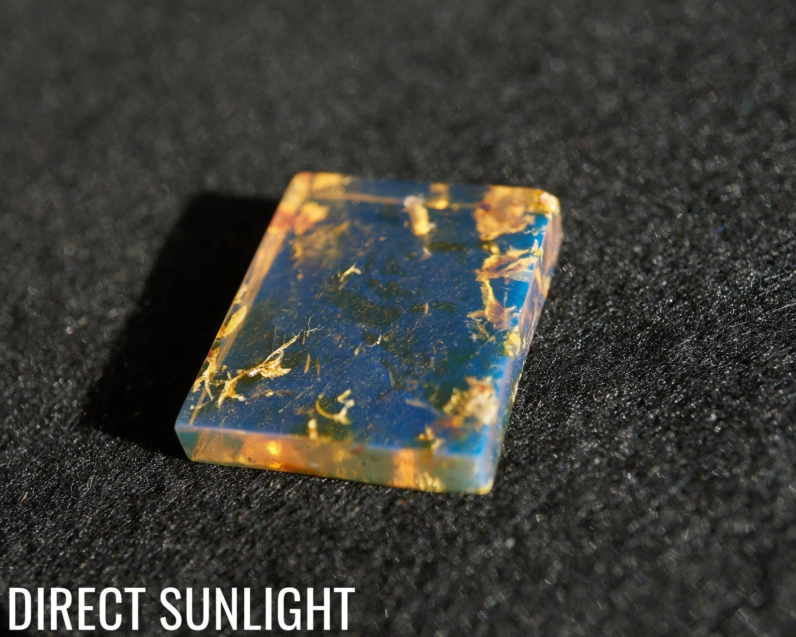 Authentic Dominican Blue Amber Rectangle Necklace | 5.1 g - Larimar Creations