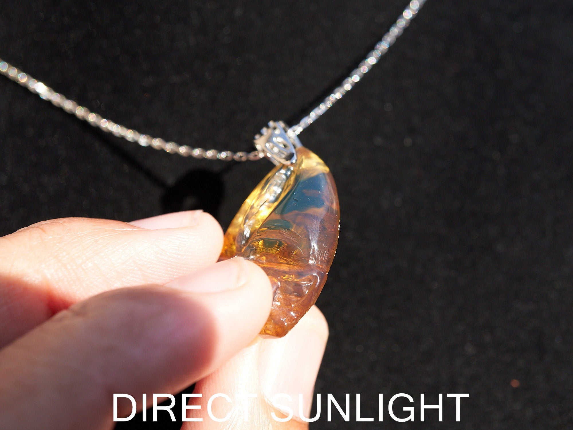 Authentic Dominican Blue Amber Sailing Boat Pendant | Nautical Gift, 925 Silver - Larimar Creations