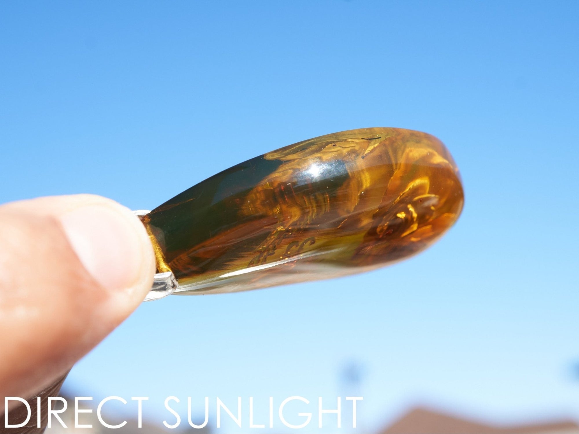 Authentic Dominican Green Amber Flower Pendant | 13.8 g Carving - Larimar Creations