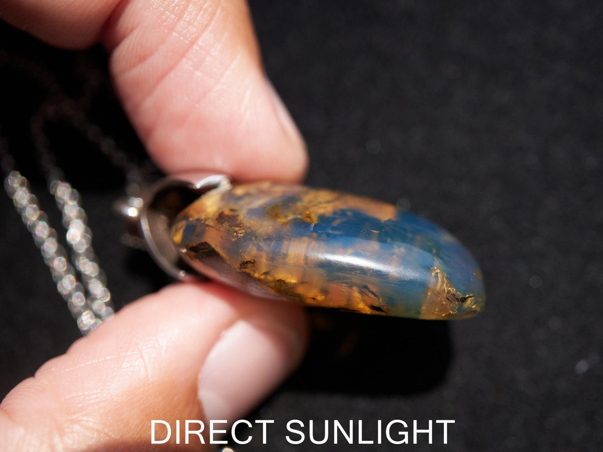 blue amber pendant, blue amber jewelry teardrop shape pendant, blue amber, blue amber pendant Christmas&#39;s day gift