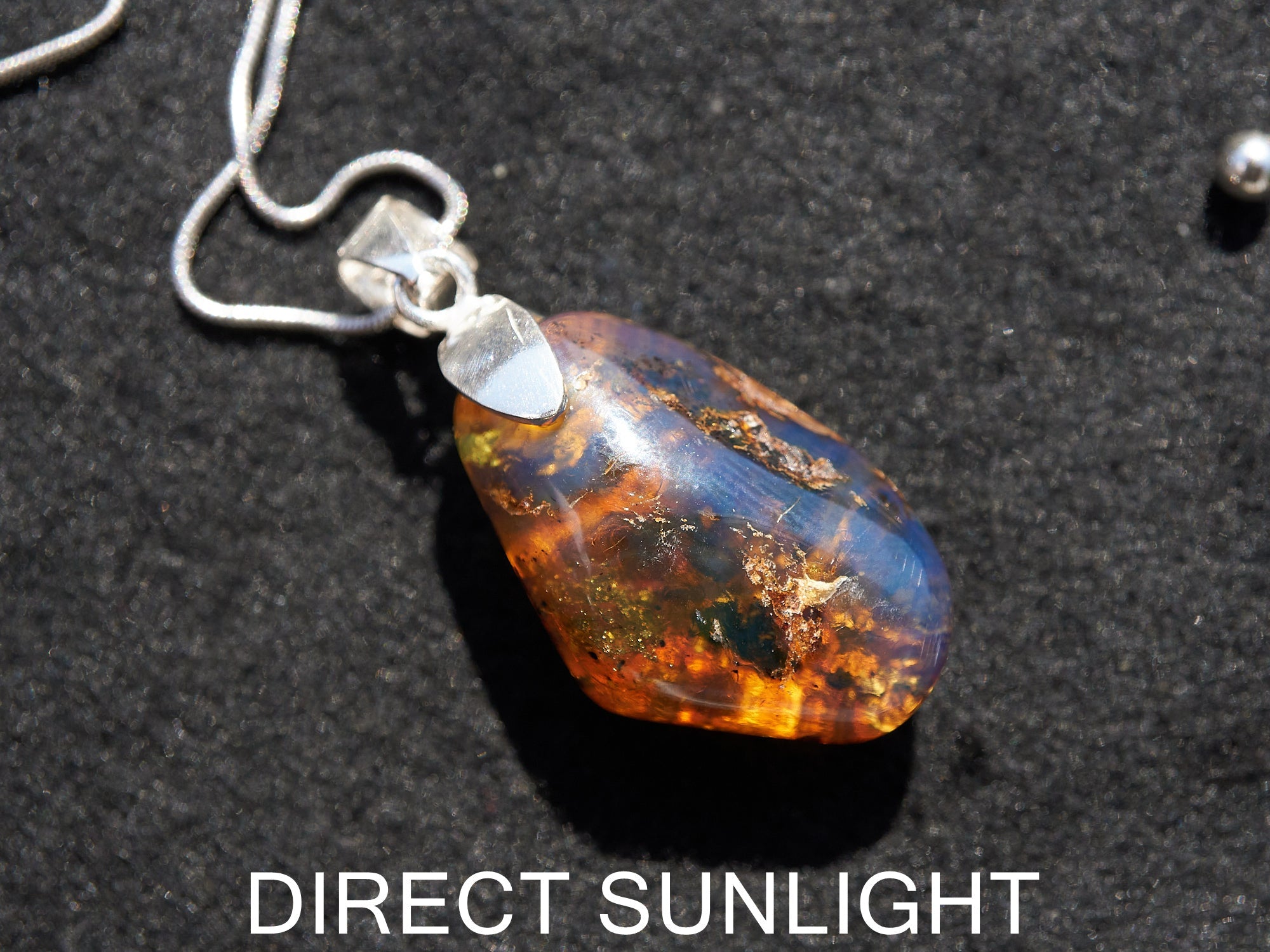 Blue Amber Dominican Pendant Jewelry