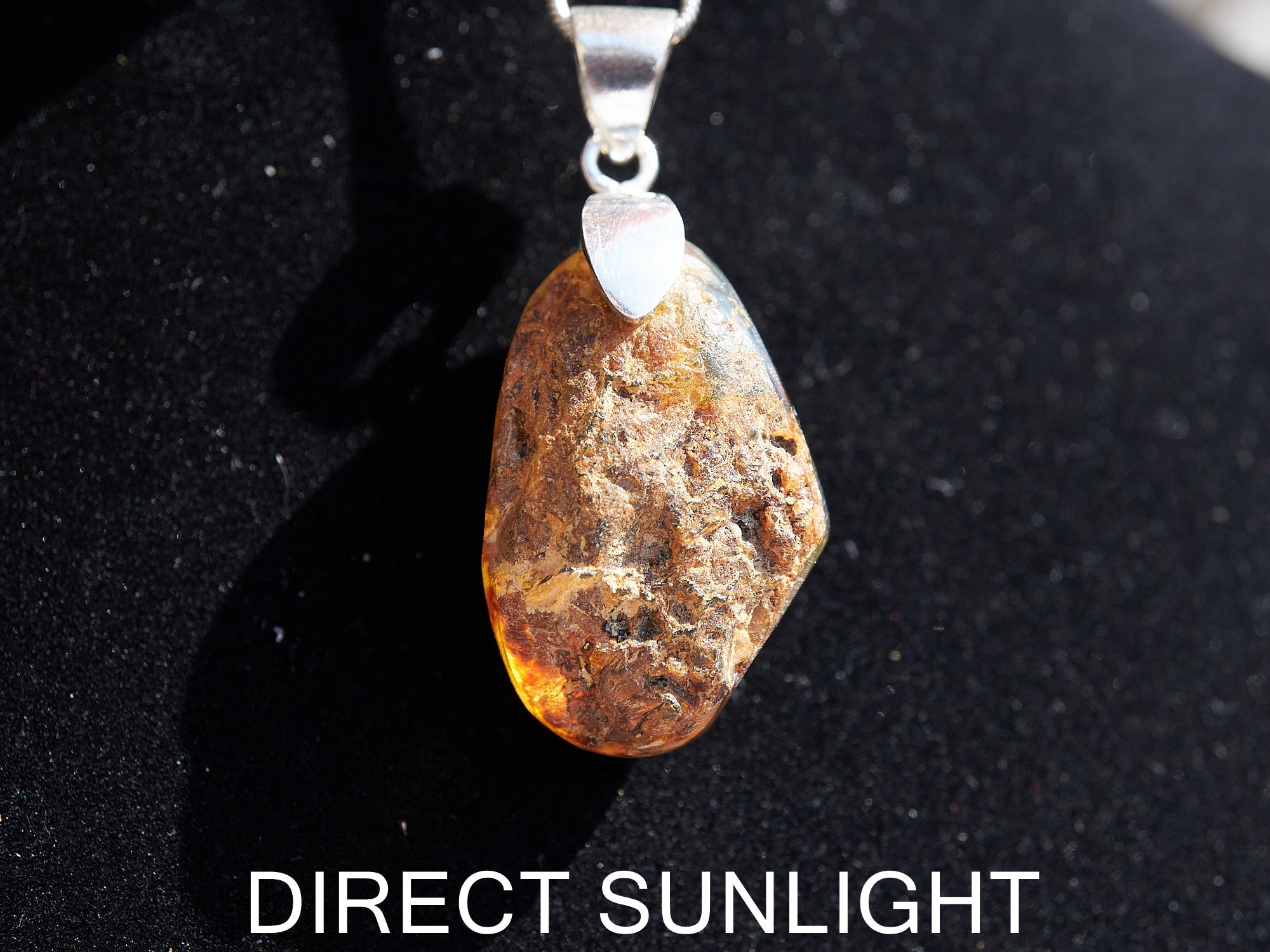 Blue Amber Dominican Pendant Jewelry