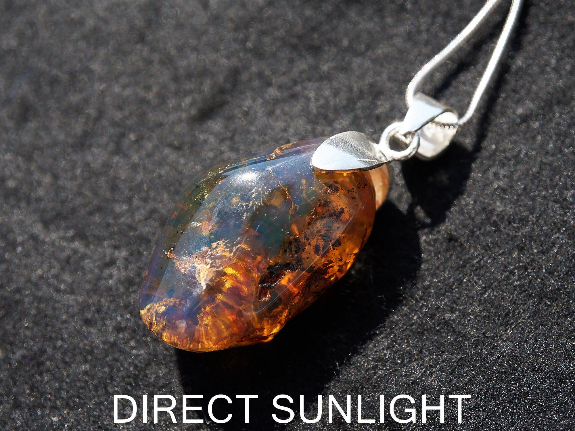 Blue Amber Dominican Pendant Jewelry