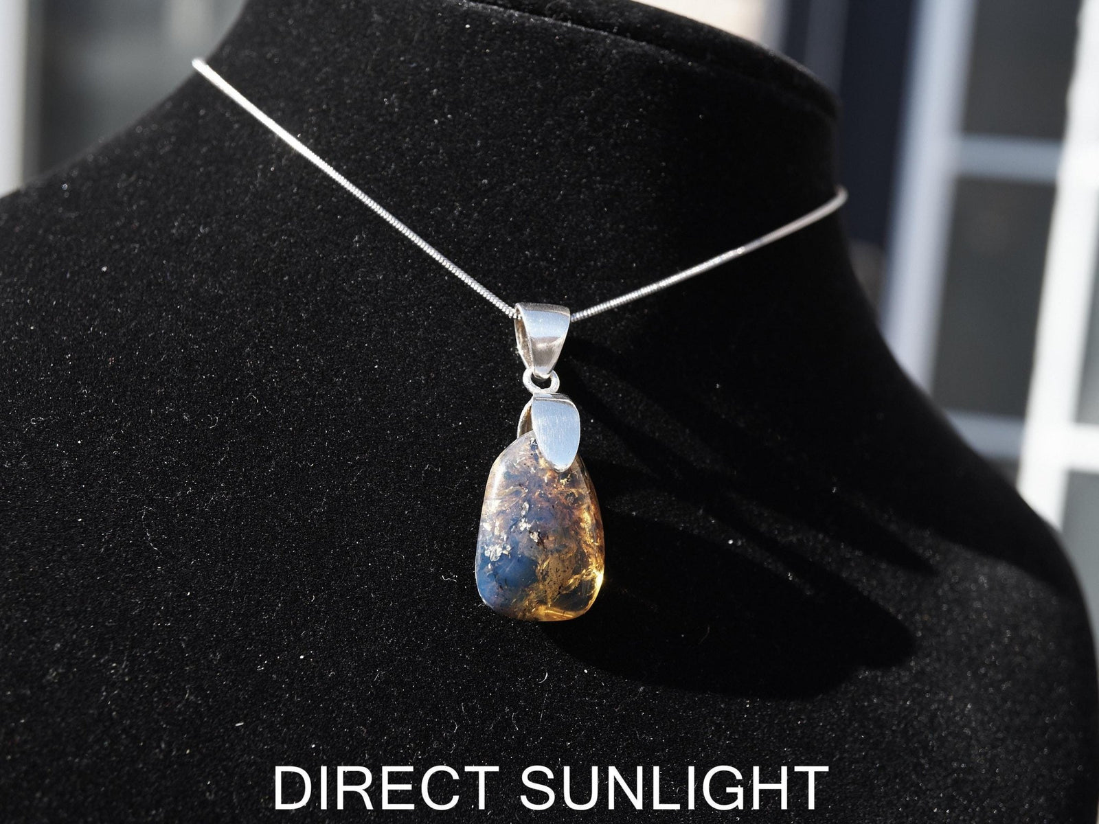 Blue Amber jewelry, Dominican Blue amber cabochon polished, blue amber dominica, gift for her, perfect Christmas gift for her - Larimar Creations