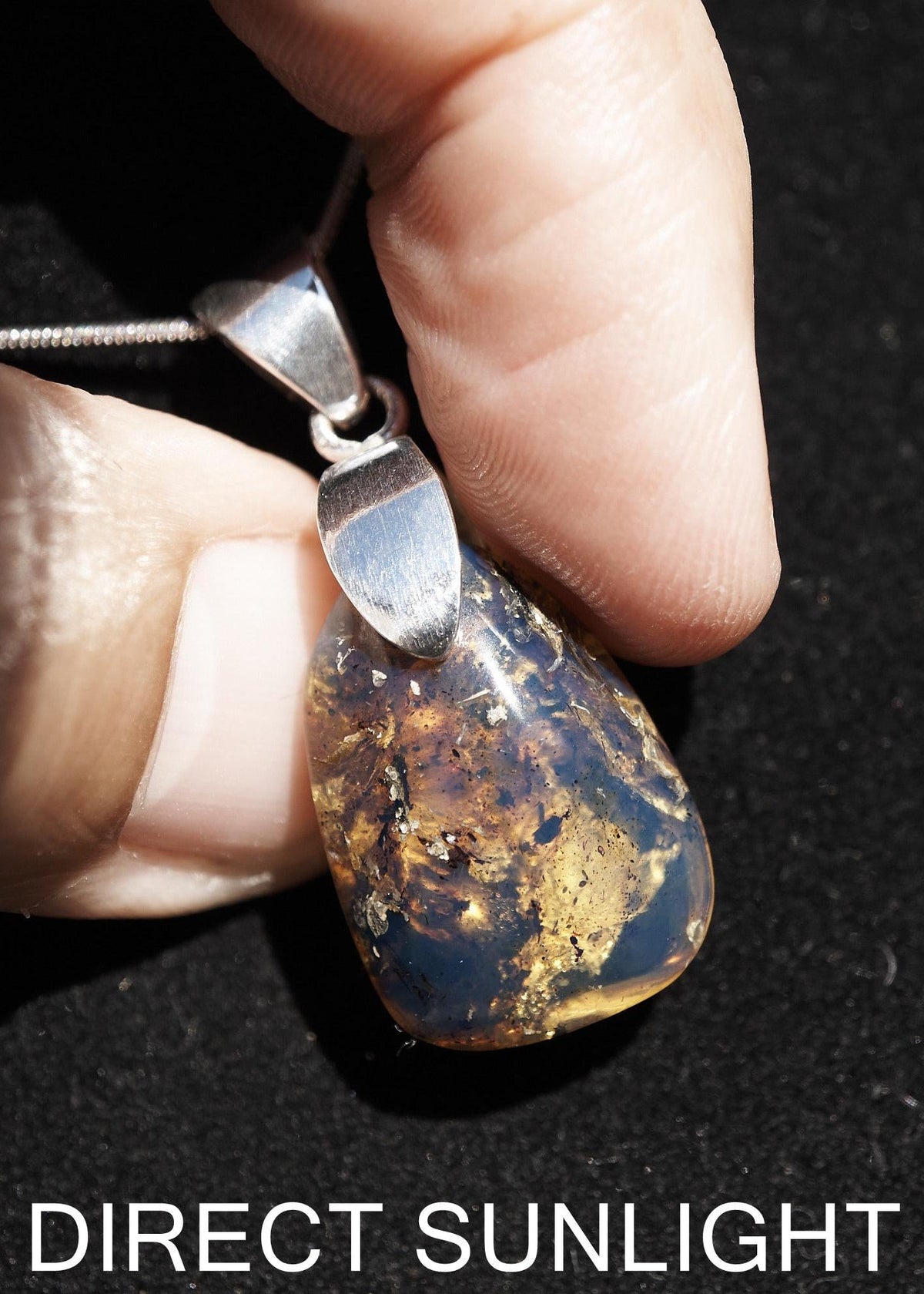 Blue Amber jewelry, Dominican Blue amber cabochon polished, blue amber dominica, gift for her, perfect Christmas gift for her - Larimar Creations