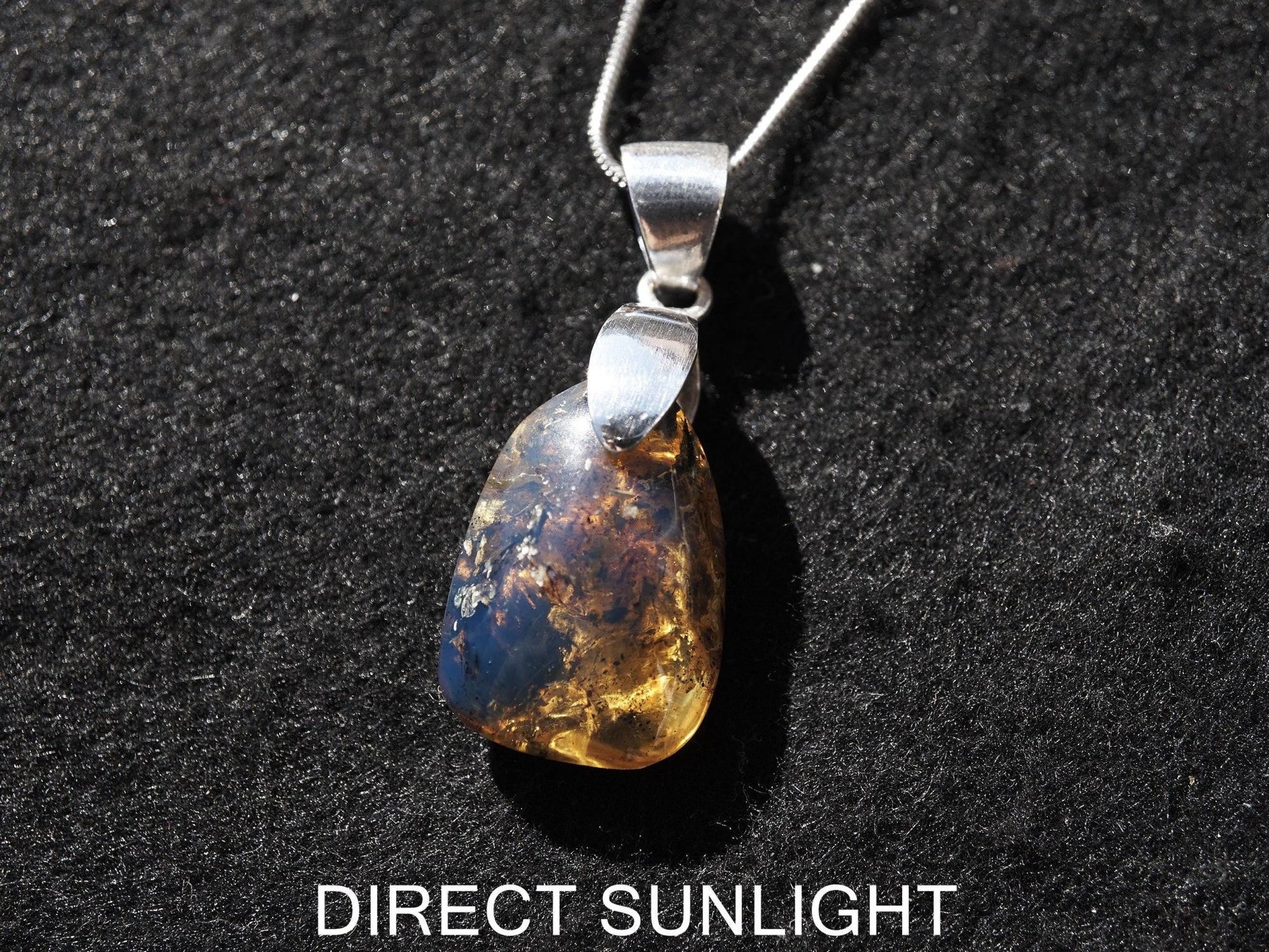 Blue Amber jewelry, Dominican Blue amber cabochon polished, blue amber dominica, gift for her, perfect Christmas gift for her - Larimar Creations