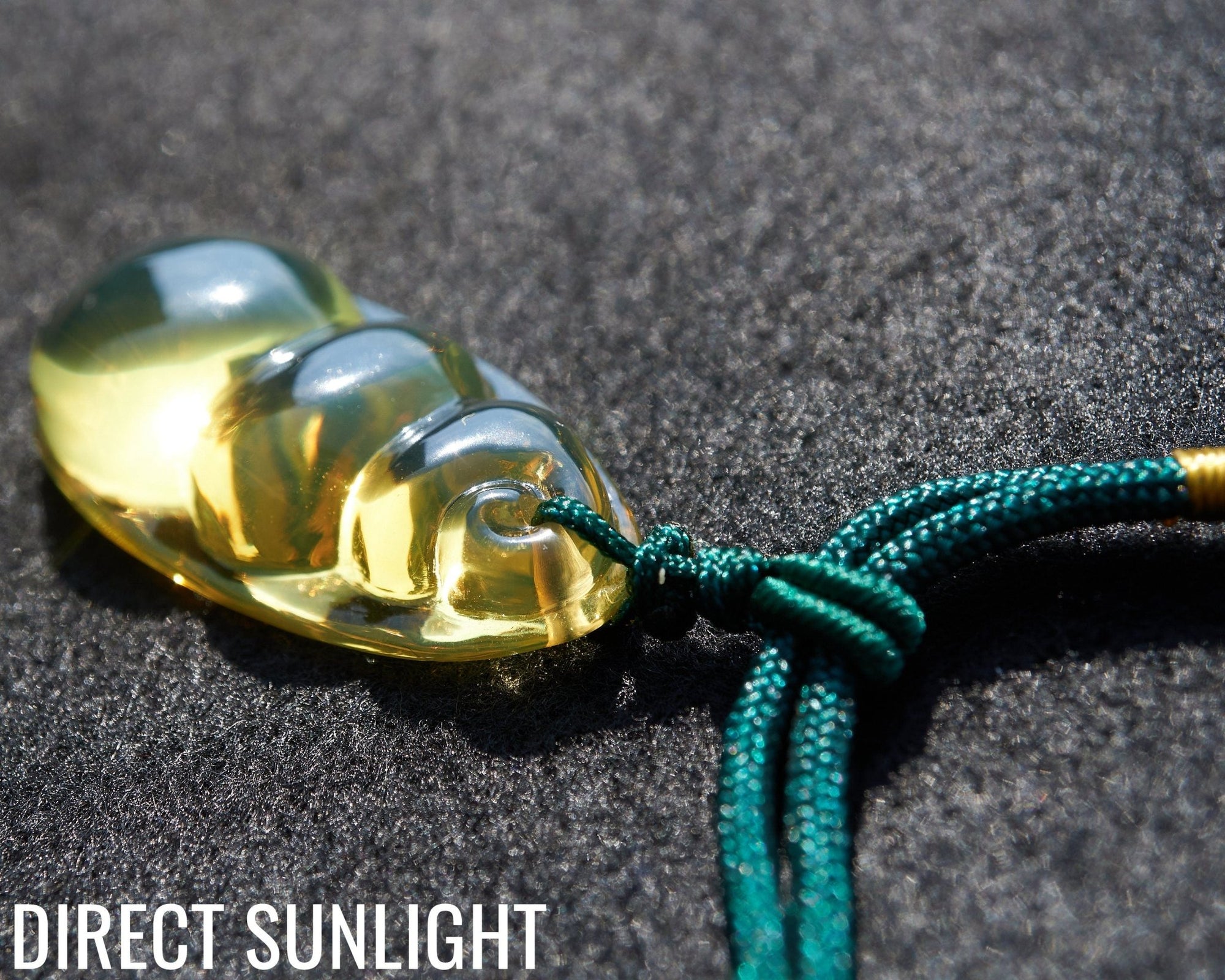 Blue amber necklace carved, Gourd - Larimar Creations