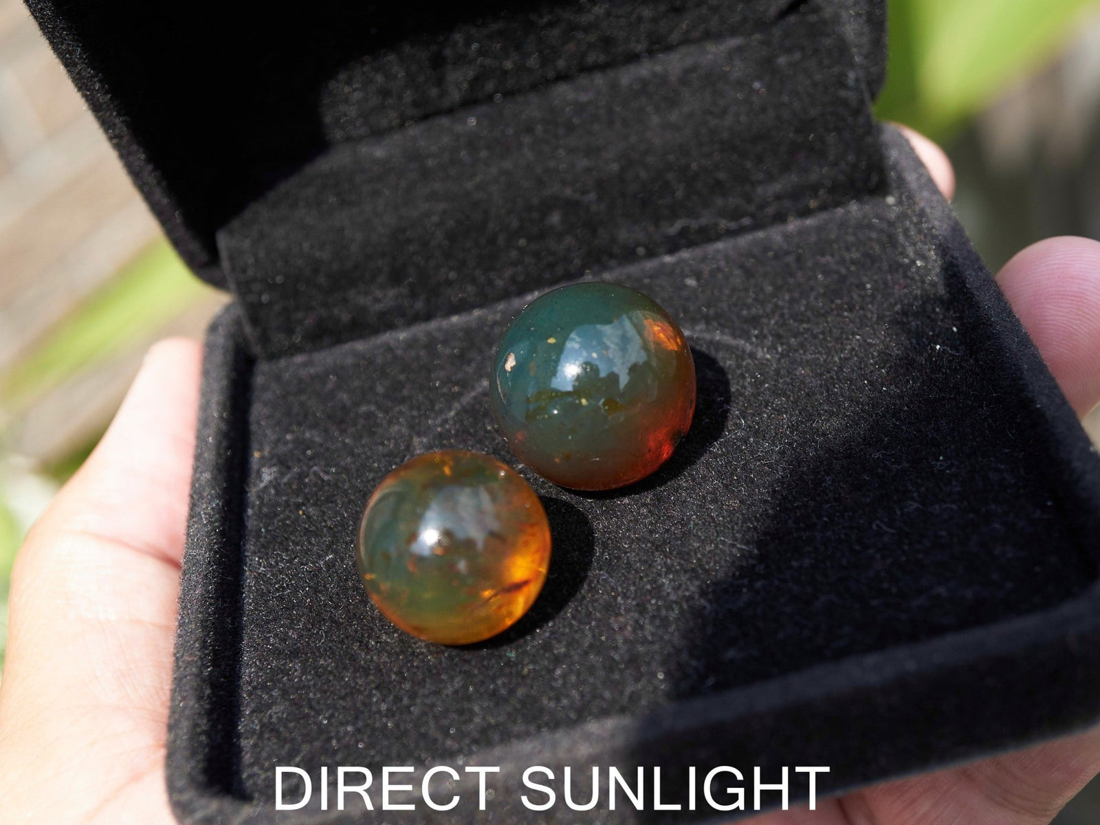 Blue Green Amber Beads bundle set of Qty. 2 Dominican Amber SET #2 - Larimar Creations