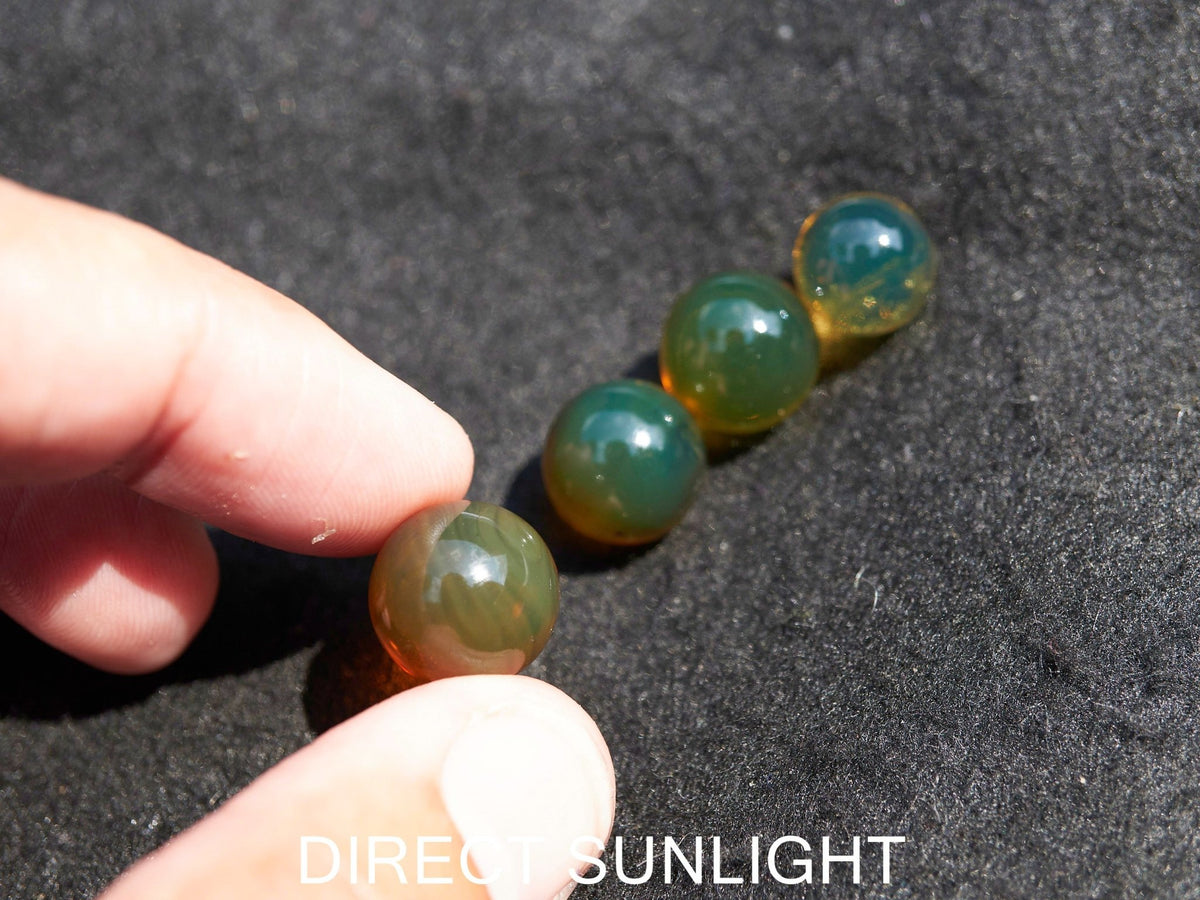 Blue Green Amber Beads bundle set of Qty. 4 Dominican Amber SET #4 - Larimar Creations