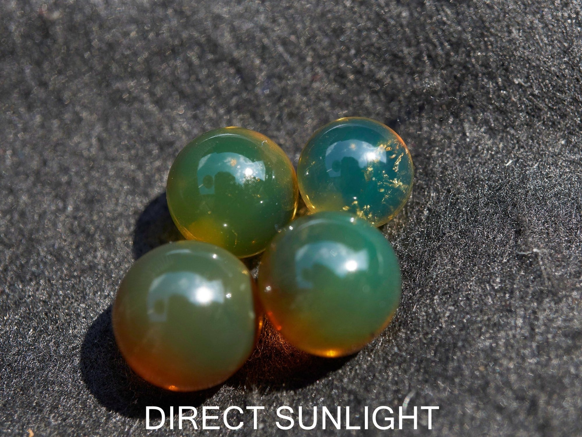 Blue Green Amber Beads bundle set of Qty. 4 Dominican Amber SET #4