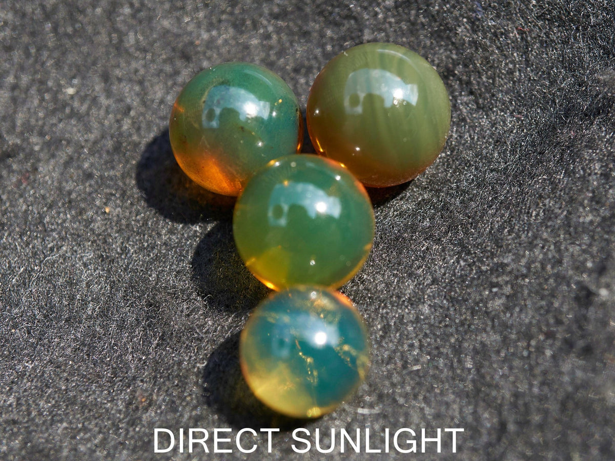 Blue Green Amber Beads bundle set of Qty. 4 Dominican Amber SET #4 - Larimar Creations