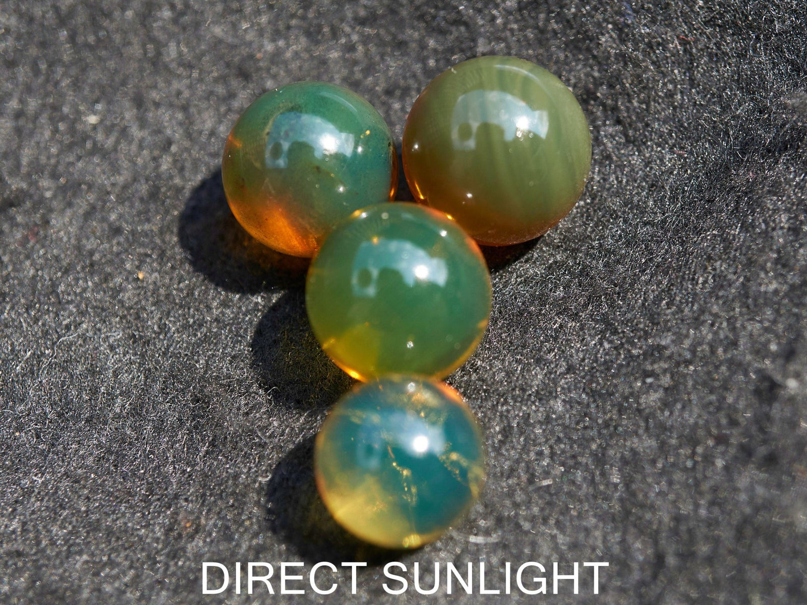 Blue Green Amber Beads bundle set of Qty. 4 Dominican Amber SET #4 - Larimar Creations