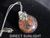 Blue Amber Pendant on 925 Sterling Silver