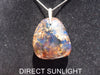 Authentic Blue Amber Dominican Pendant on 925 Sterling Silver