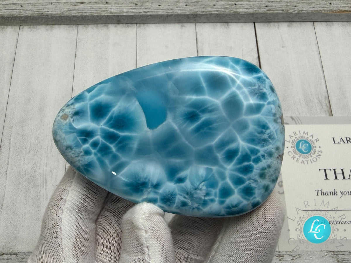 Collector - Grade Larimar Specimen | Ultra High Quality Dominican Stone - Larimar Creations