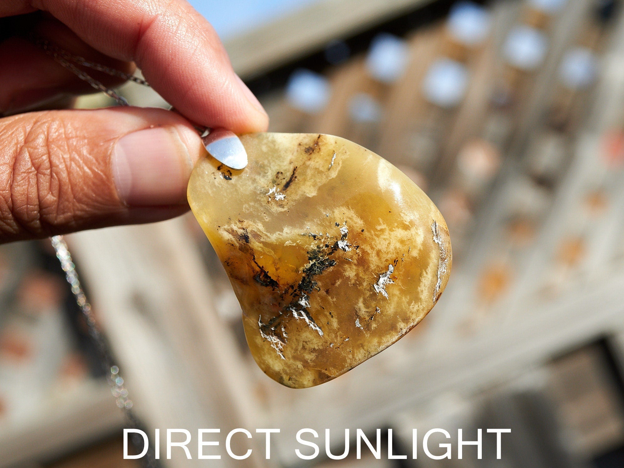 Dominican Amber Pendant: Natural Gemstone, Sterling Silver - Larimar Creations