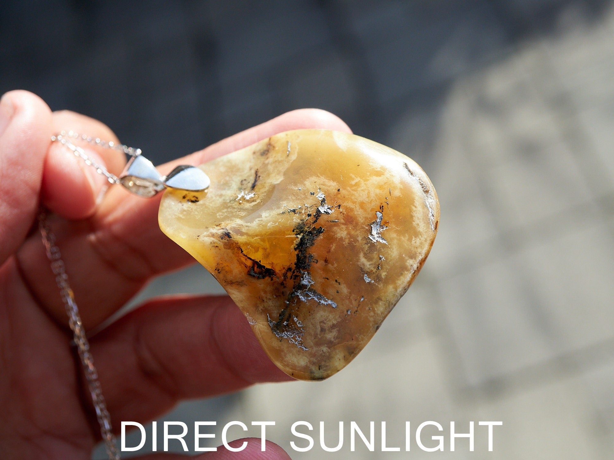 Dominican Amber Pendant: Natural Gemstone, Sterling Silver - Larimar Creations