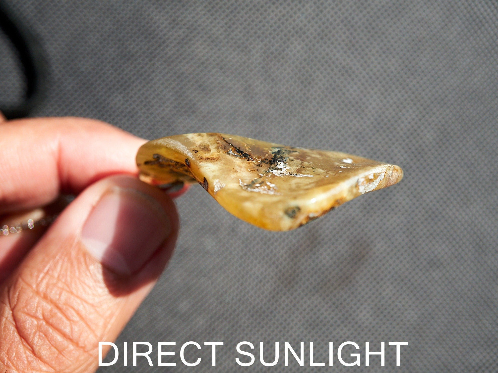 Dominican Amber Pendant: Natural Gemstone, Sterling Silver - Larimar Creations