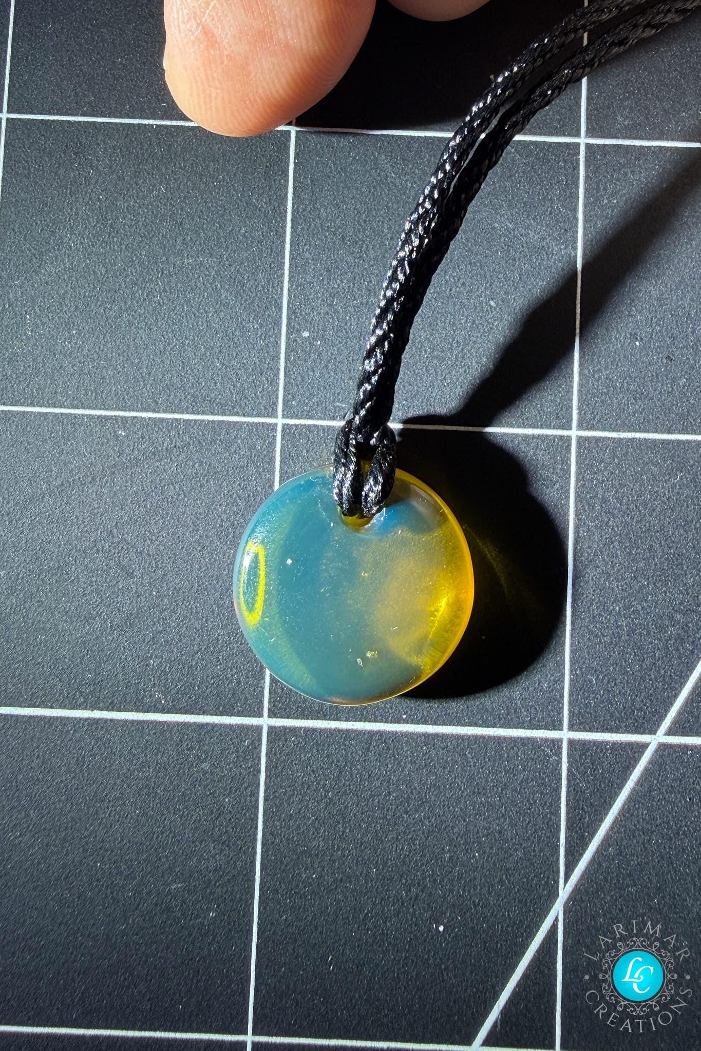 Dominican Blue Amber Necklace, Natural round Amber rope - Larimar Creations