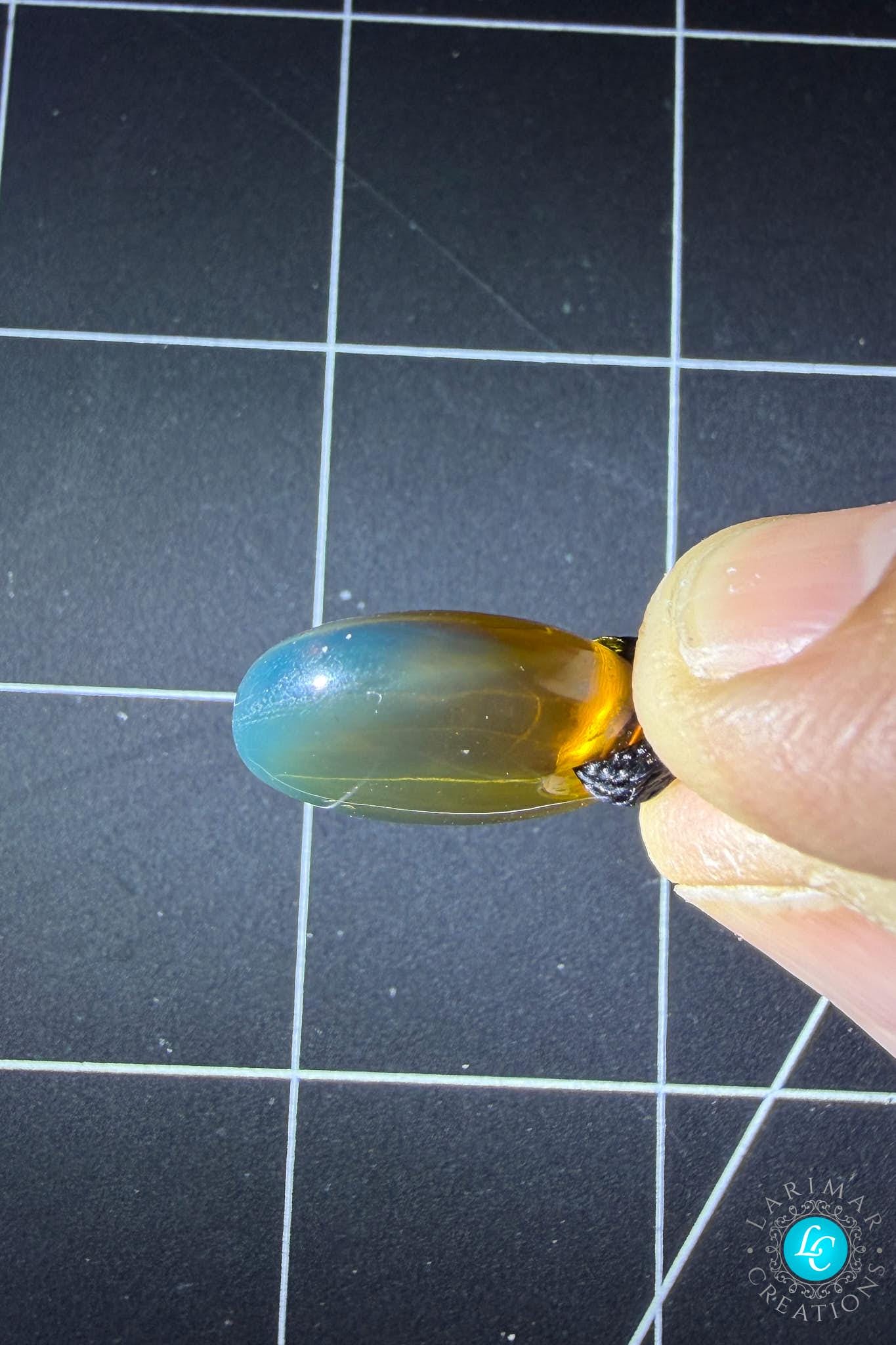 Dominican Blue Amber Necklace, Natural round Amber rope - Larimar Creations