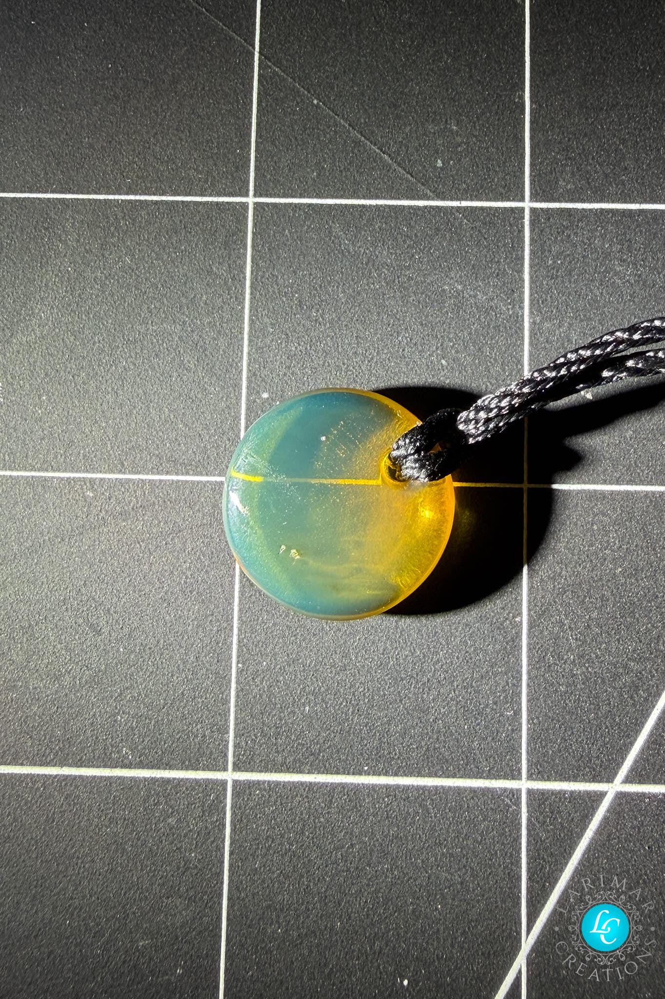 Dominican Blue Amber Necklace, Natural round Amber rope - Larimar Creations