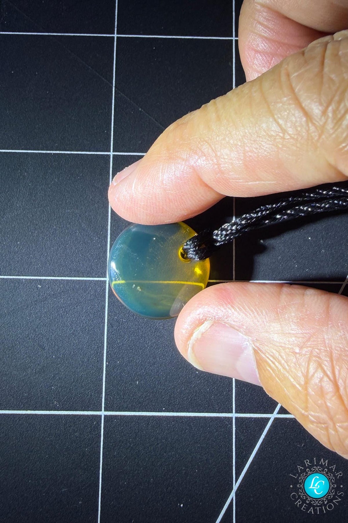 Dominican Blue Amber Necklace, Natural round Amber rope - Larimar Creations