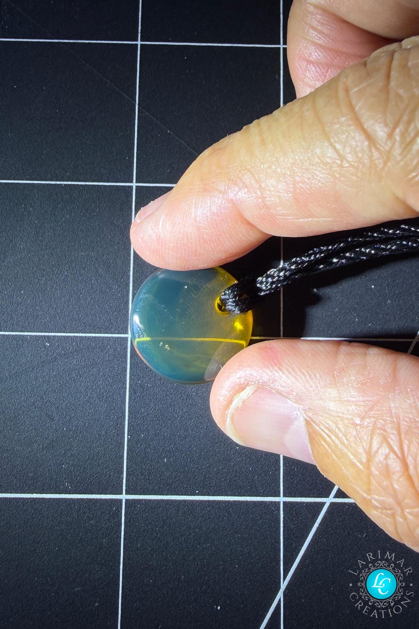 Dominican Blue Amber Necklace, Natural round Amber rope - Larimar Creations