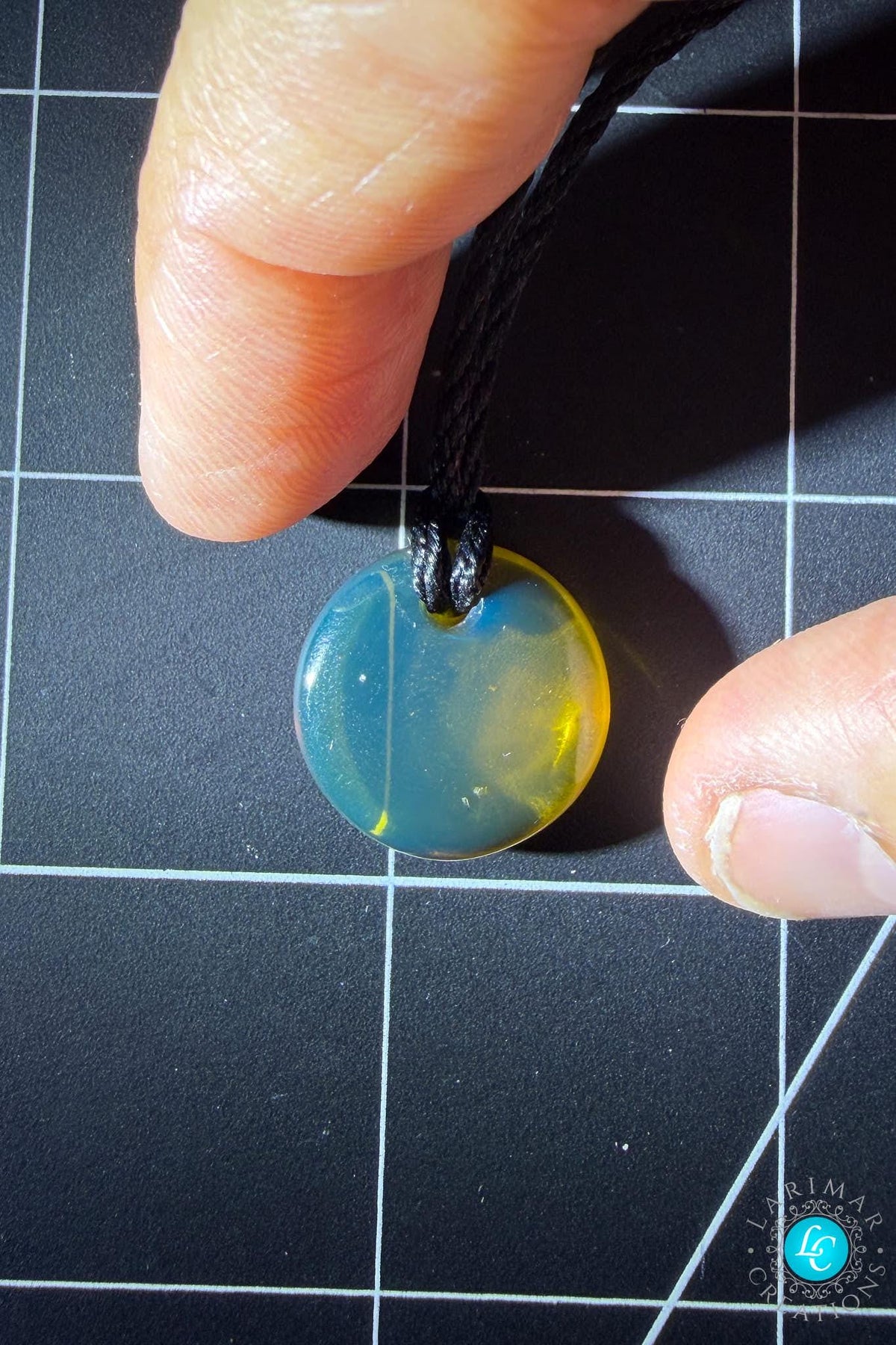 Dominican Blue Amber Necklace, Natural round Amber rope - Larimar Creations