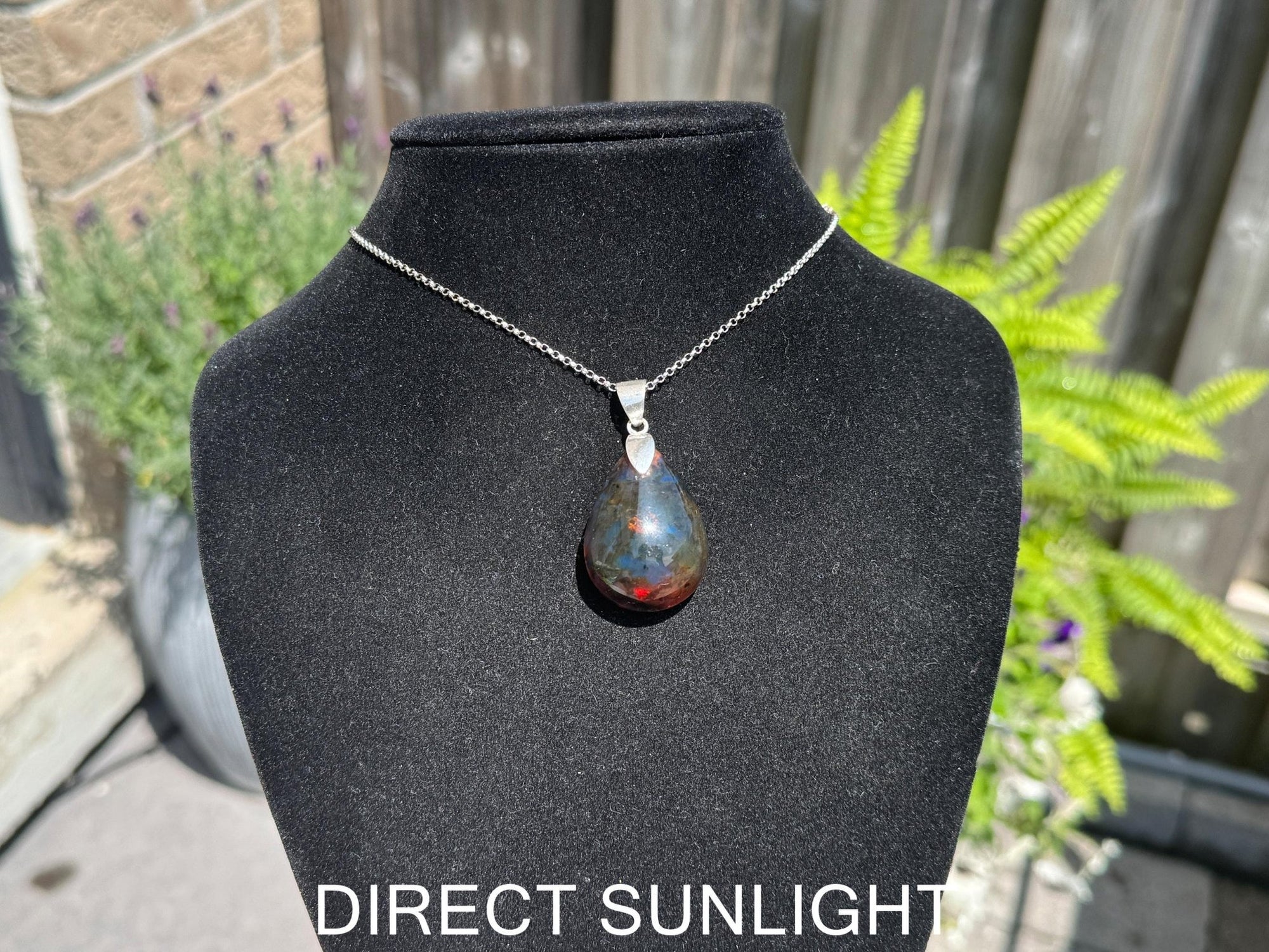 Dominican Blue amber Pendant - Larimar Creations