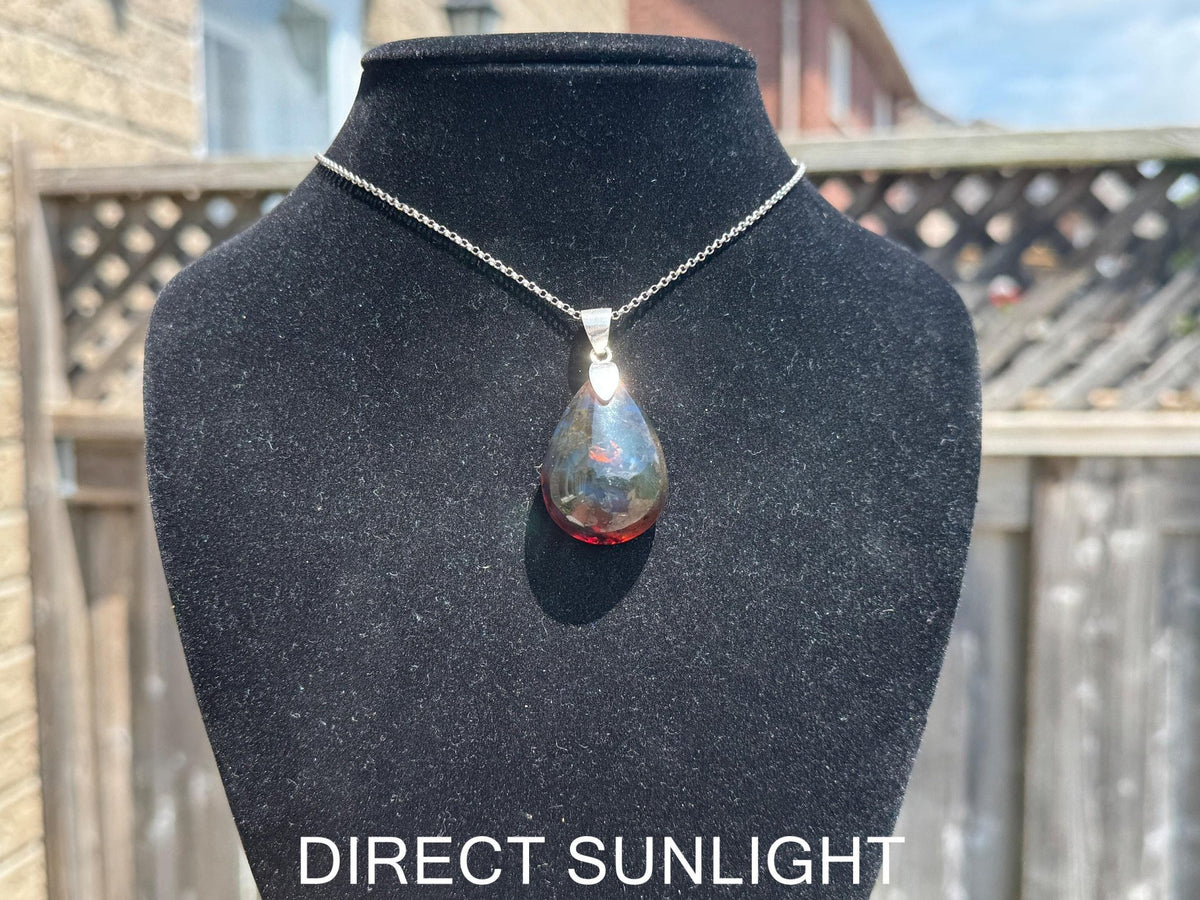 Dominican Blue amber Pendant - Larimar Creations