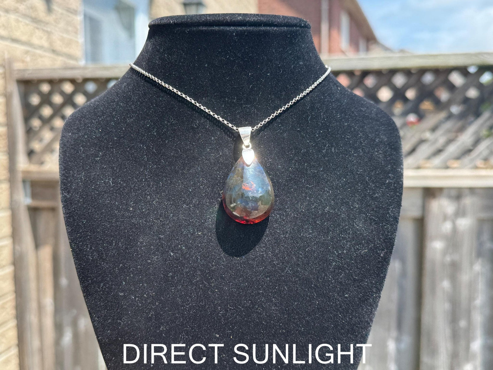 Dominican Blue amber Pendant - Larimar Creations