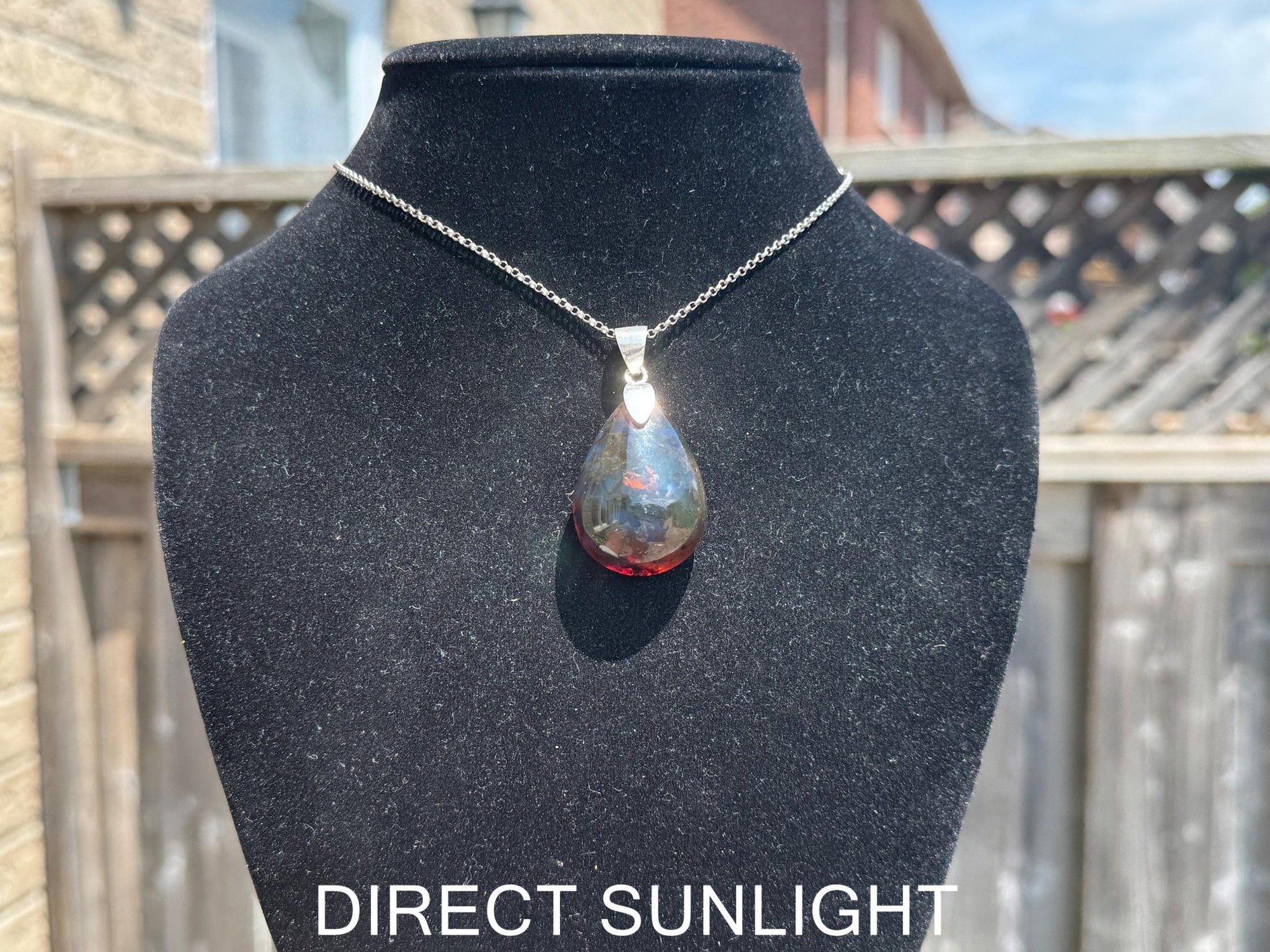 Dominican Blue amber Pendant - Larimar Creations