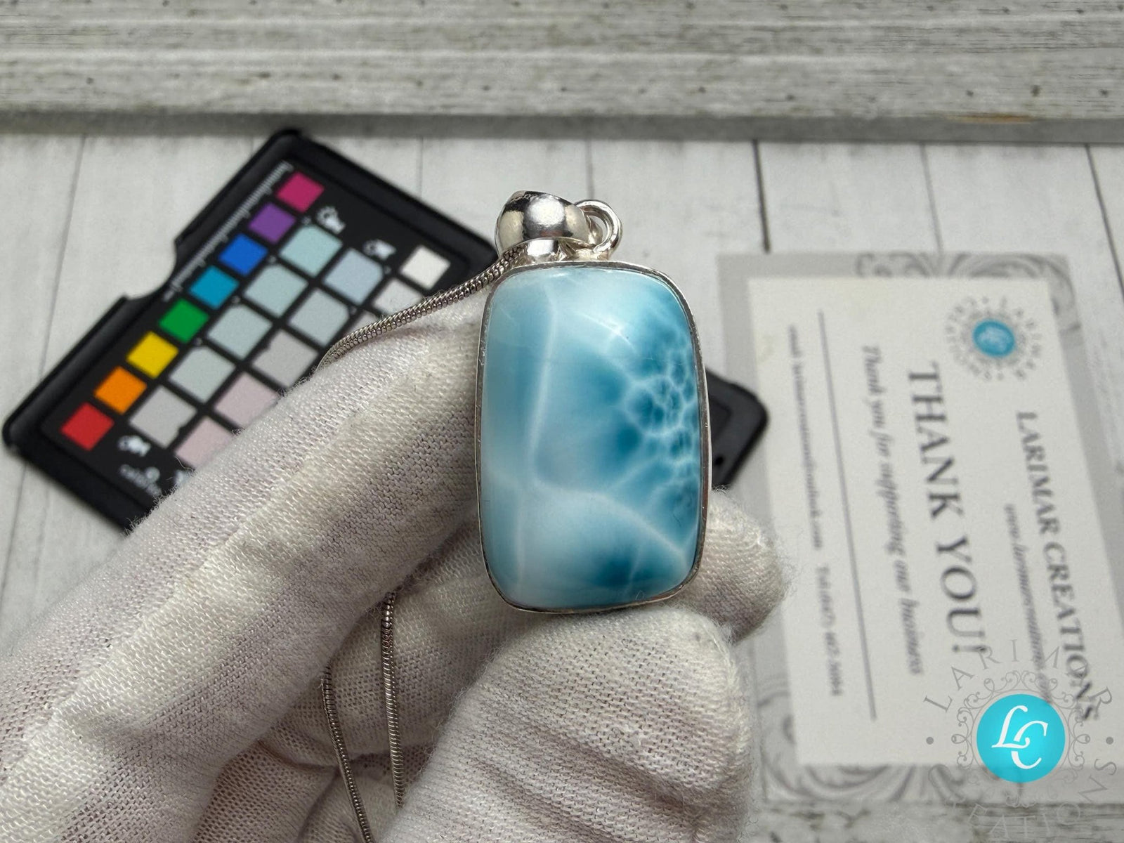 Dominican Larimar Pendant Necklace - Larimar Creations
