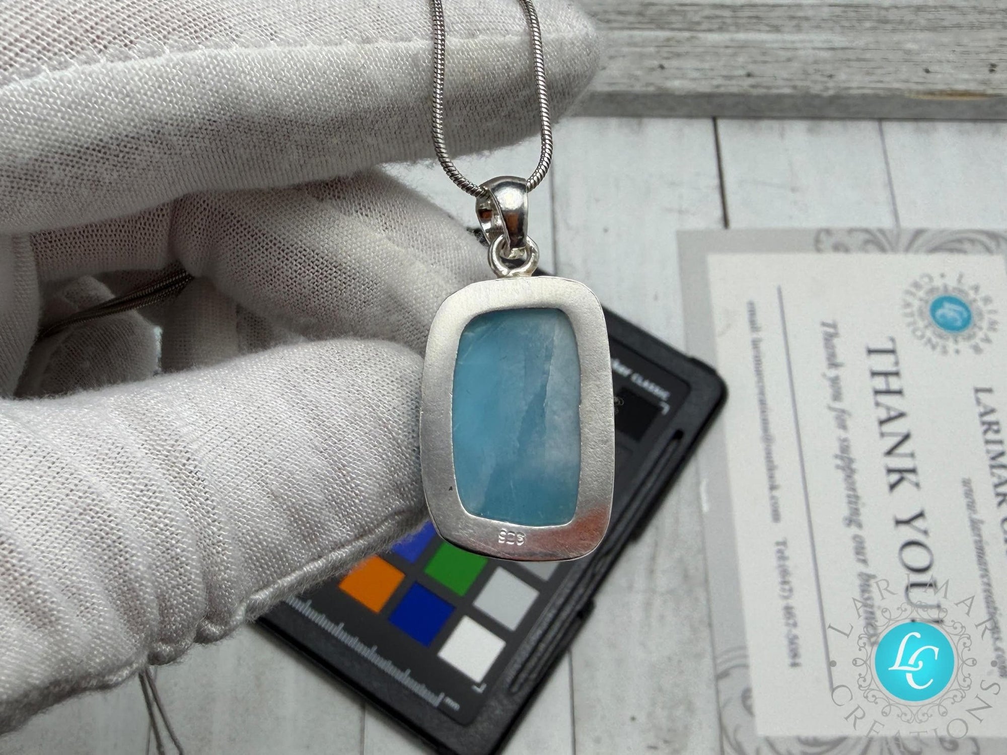 Dominican Larimar Pendant Necklace - Larimar Creations