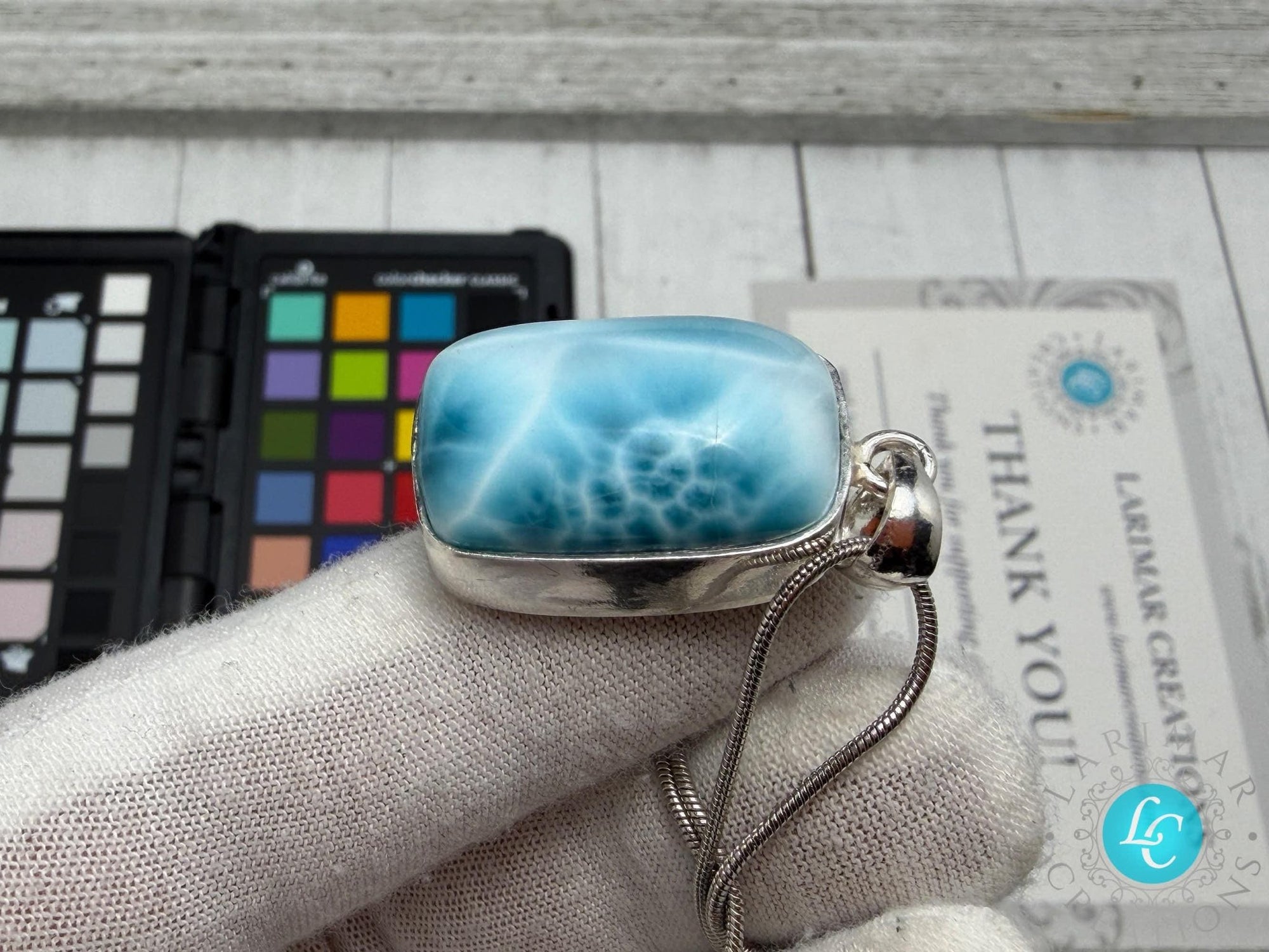 Dominican Larimar Pendant Necklace - Larimar Creations