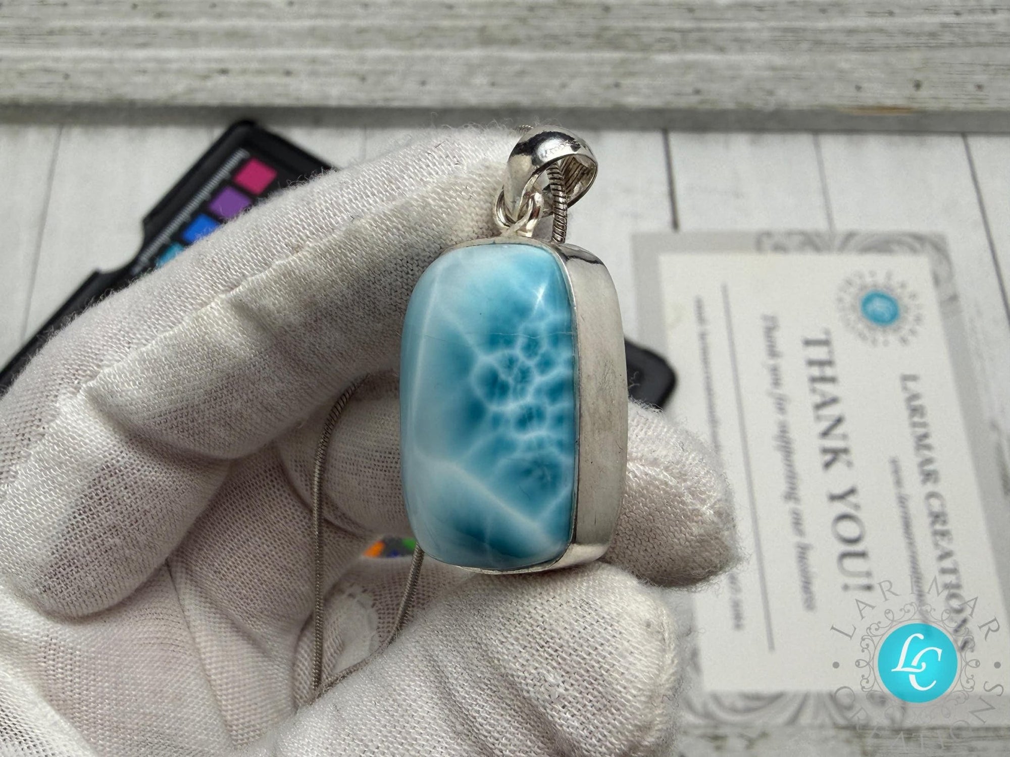 Dominican Larimar Pendant Necklace - Larimar Creations