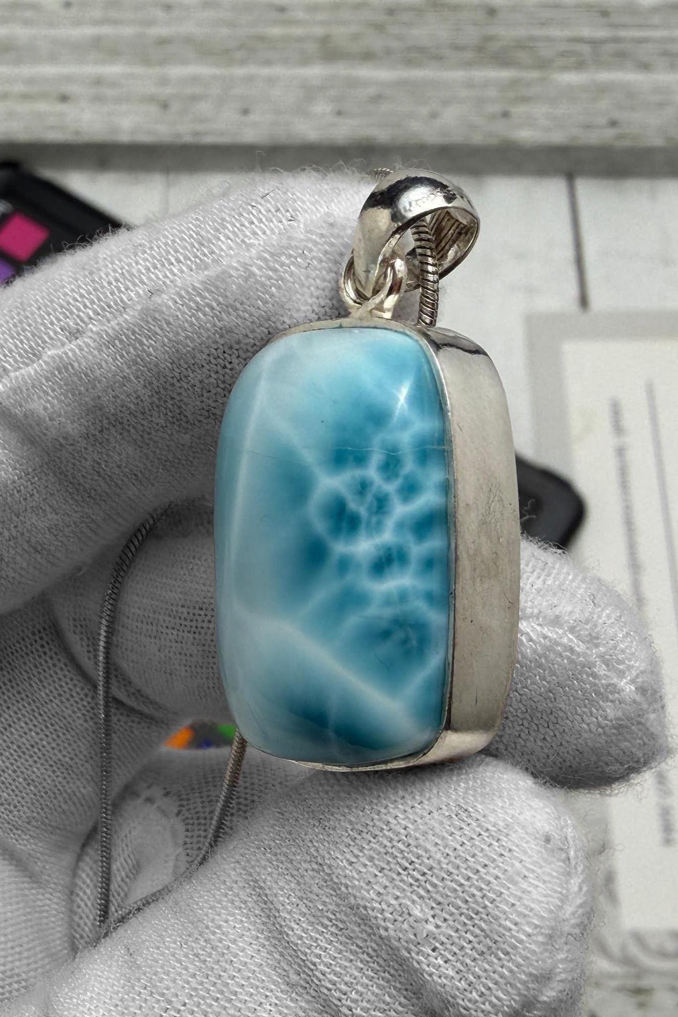 Dominican Larimar Pendant Necklace - Larimar Creations